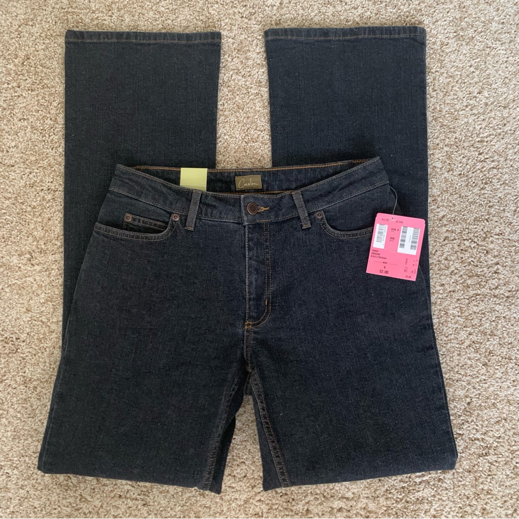 Nwt Caslon Bootcut Stretch Denim Black Jeans, Size 6